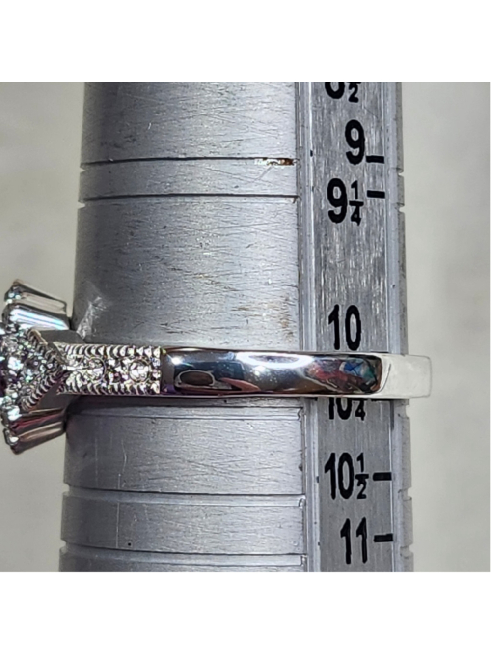 Ring Size 10 NVC silver purple stone - Picture 4 of 4